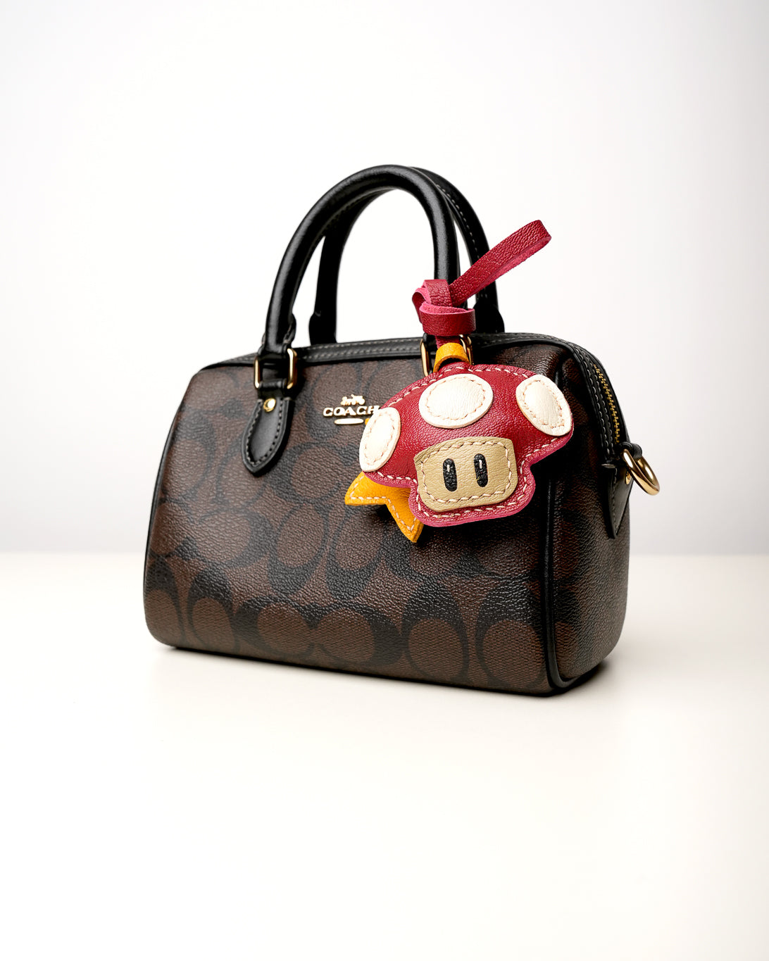 Mochi Manner Mushroom &amp; Star Leather Charm