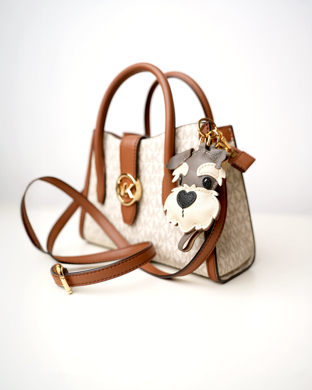 Mochi Manner Schnauzer Leather Charm